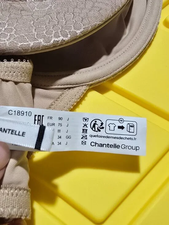 Chantelle 1891 Ultra Lace Bra 34GG 34J Nude Beige Unlined Underwire NWT NEW - Picture 12 of 16